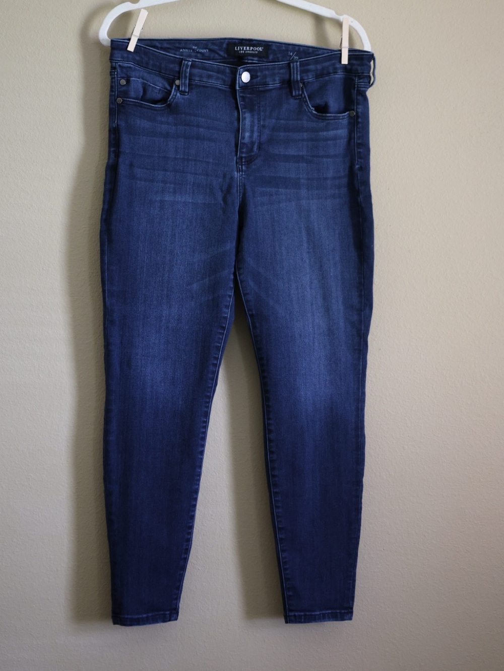 Liverpool Los Angeles Dark Wash Ankle Skinny Jeans Size 14 32